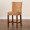 Baxton Studio Racquel Modern Bohemian Natural Rattan and Mahogany Wood Counter Stool 217-12734-ZORO - alternate 2